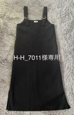 黒色サロペットワンピースのサムネイル