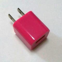 新品☆充電ACアダプター／ローズ☆送料込のサムネイル