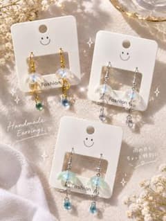 レジンピアス クラゲモチーフ 3点セットのサムネイル