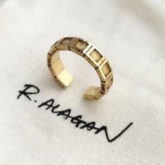R.ALAGAN SMALL TILE RING ゴールド トパーズ 11号 - メルカリ