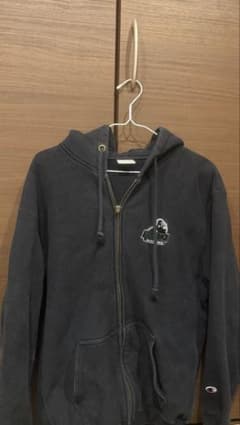 XLARGE Champion コラボ ジップパーカー ブラックのサムネイル