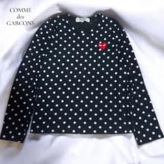 PLAY COMMEdesGARÇONS水玉柄ドットブラック長袖Tシャツ品薄M - メルカリ