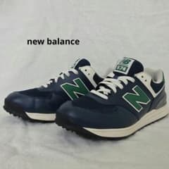 new balance golf 574 ネイビー×グリーン×ホワイト 26cm - メルカリ