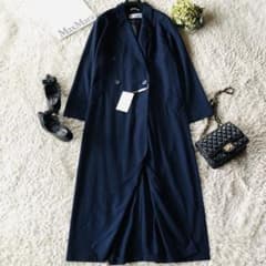希少44大きめ✨美品 マックスマーラ ロングコート 女優襟 銀タグ グレー 希少42大きめ✨未使用 マックスマーラ 超マキシコート 女優襟 白タグ