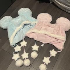 2 종 디즈니 팬 캡 크리스마스 핑크 블루 하늘색 카츄샤 스타