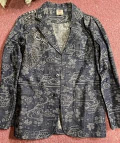 花旅楽団　和柄刺繍デニムジャケットのサムネイル