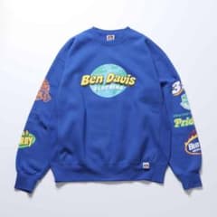 BEN DAVIS(ベンデイビス)カレッジロゴ 発泡 袖プリント スウェットのサムネイル