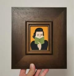 読書する人のオリジナルアートデコレーション画 読書する人のオリジナルアートデコレーション画；（ - メルカリ