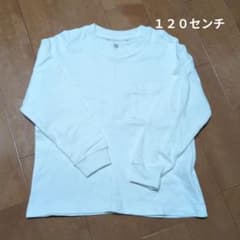 UNIQLO キッズ トレーナー 120センチ ホワイトのサムネイル