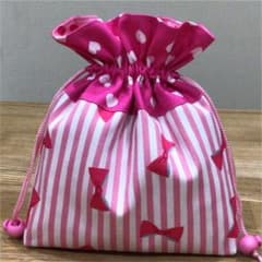 巾着袋「ハンドメイド」リボンのサムネイル