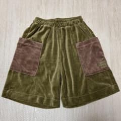 kokokids 韓国子供服　ベロア　ハーフパンツ　カーキ　ブラウン　L 110