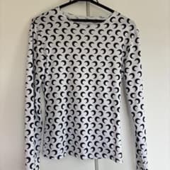 MARINE SERRE ムーンプリント ストレッチ トップス 長袖 M ムーンプリント 長袖 トップス セカンドスキン Marine Serre - メルカリ