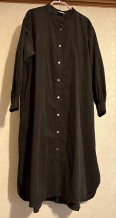 【専用】ノフル　コーデュロイ　前あきワンピース　チャコールグレイ 専用】ノフル コーデュロイ 前あきワンピース チャコールグレイ - メルカリ