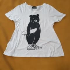FRAPBOIS 半袖　クマとコンバースコラボTシャツ ホワイトのサムネイル