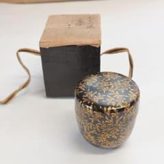 漆塗り 茶道具 棗 黒と金 志のぶ蒔絵 忍草 - メルカリ