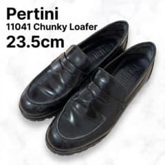 ペルティニ Pertini 厚底コインローファー 11041 黒 37【B】 - メルカリ
