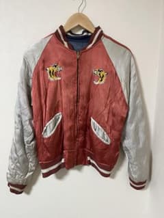 【スペシャル品】【最終値下げ】スカジャンvintage 顔虎 鷹 回転式ジッパー スペシャル品】【最終値下げ】スカジャンvintage 顔虎 鷹 回転式