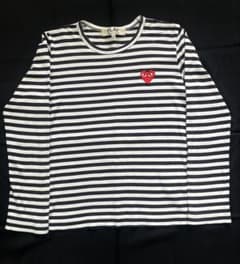 PLAY COMME des GARÇONS ストライプ 長袖 ロンT 白黒 - メルカリ