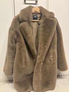 ZARA ファーロングコート　テディベアコート zara テディベアコート ファーコート - メルカリ
