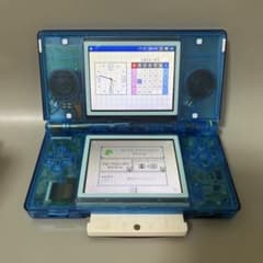 DS Lite 本体 クリアブルースケルトンカスタム 充電器付のサムネイル