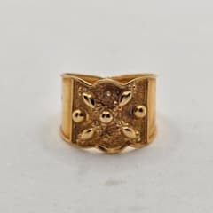 希少　ヴィンテージリング 希少】刻印875 (21金)ヴィンテージ デザインリング 2.7g 16号 - メルカリ