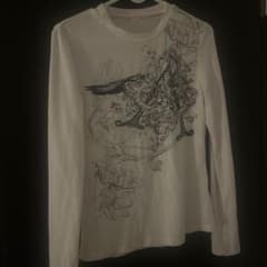 SHEIN 長袖Tシャツ ホワイト グラフィック y2k グランジのサムネイル