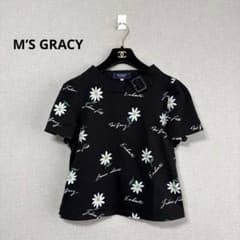M'SGRACY エムズグレイシー カットソー エムズグレイシー マーガレット カットソー 2023SS 40 L ブラック 黒