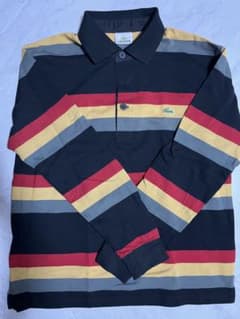 90s LACOSTE ラコステ 長袖ポロシャツ マルチボーダー サイズ4のサムネイル