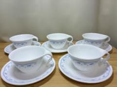 CORELLE コレール カップ＆ソーサー 5客セット 花柄のサムネイル