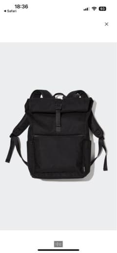 【美品】 ユニクロ　UNIQLO　ロールトップバックパック　リュックのサムネイル