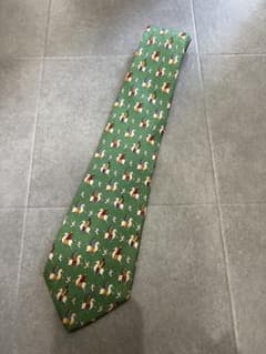 Salvatore Ferragamo 緑色 ネクタイ　シルク