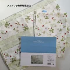 メルカリ市土日お値下げ✾ワイルドストロベリー掛け布団＆枕カバー✾ ウェッジウッド 掛布カバー&枕カバー ワイルドストロベリー☆グリーン