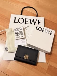 LOEWE ロエベアナグラム バーティカル ウォレット/Black/Goldのサムネイル