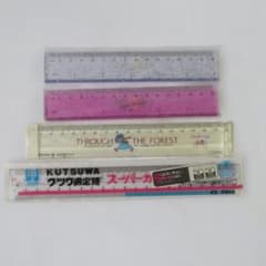 定規 4本セット クツワ他 昭和文房具 まとめ売りのサムネイル