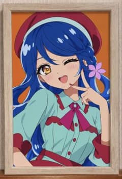 ゆ*】様 帆羽くれあ 手描きイラスト ファンアート アニメ塗り風 額縁付きのサムネイル