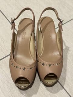 JIMMY CHOO ジミーチュウ　レザー ウェッジソール サンダルのサムネイル