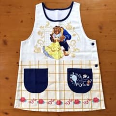 22】美女と野獣 エプロン ディズニー チェック柄 バラ - メルカリ