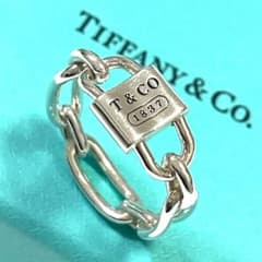 《美品》Tiffany&Co. ティファニー リング　ダブルロック SV925 美品》Tiffany&Co. ティファニー リング ダブルロック SV925 - メルカリ