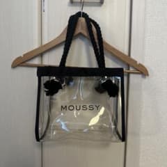 MOUSSY クリアトートバッグ ブラックのサムネイル