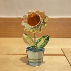 ✨箱付き✨スワロフスキー 置物 オブジェ クリスタル ひまわり 2個セット