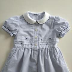 【美品】familiar 襟付きストライプ　半袖ワンピース　120 美品☆2021SS☆110cm familiar 襟付きストライプ半袖ワンピース - メルカリ