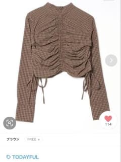 TODAYFUL Checkgather Compact Blouse - メルカリ
