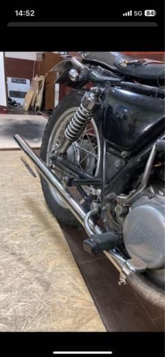 sr400 ストレートマフラー ステンレス製 磨き400番 チョッパー ボバー