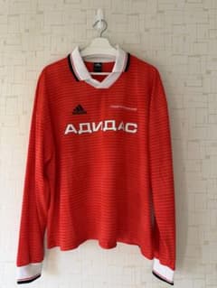  Gosha Rubchinskiy ゲームシャツ　長袖　赤 adidas Gosha Rubchinskiy ゲームシャツ 長袖 赤 - メルカリ