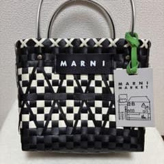 ★MARNI MARKET かごバッグ チェック柄