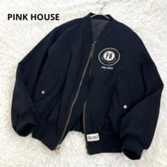 希少✨ ピンクハウス ブルゾン ワッペン 刺繍ロゴ 中綿キルティング 綿