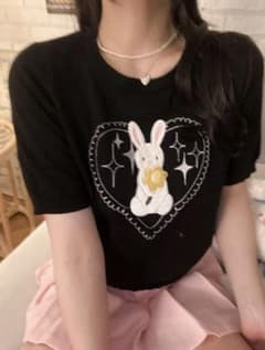 うさぎ刺繍 ニットトップスのサムネイル