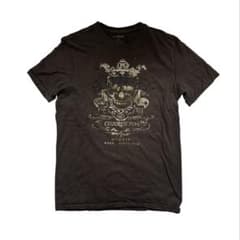 EXPRESS スカルプリント 半袖Tシャツ ブラウンのサムネイル