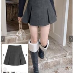 【GRL】インパン裏地付ボックスプリーツフレアミニスカート（mei41）のサムネイル