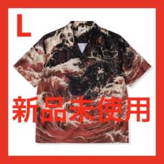 karaku 赤波ノ影猫 浮世絵風 アロハシャツ karaku 赤波ノ影猫 浮世絵風 アロハシャツ - メルカリ